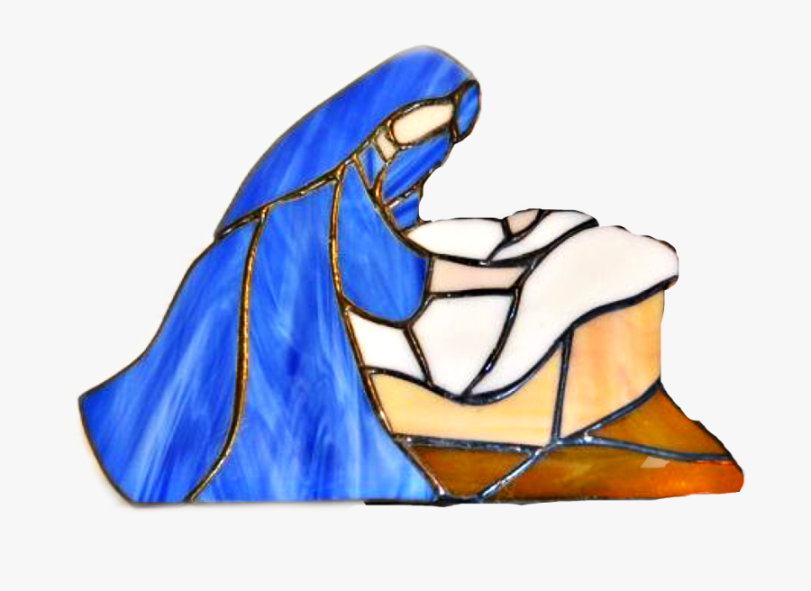 #nativity #nativityfigure #stainedglass #mary #jesus - Stained Glass, Transparent Clipart