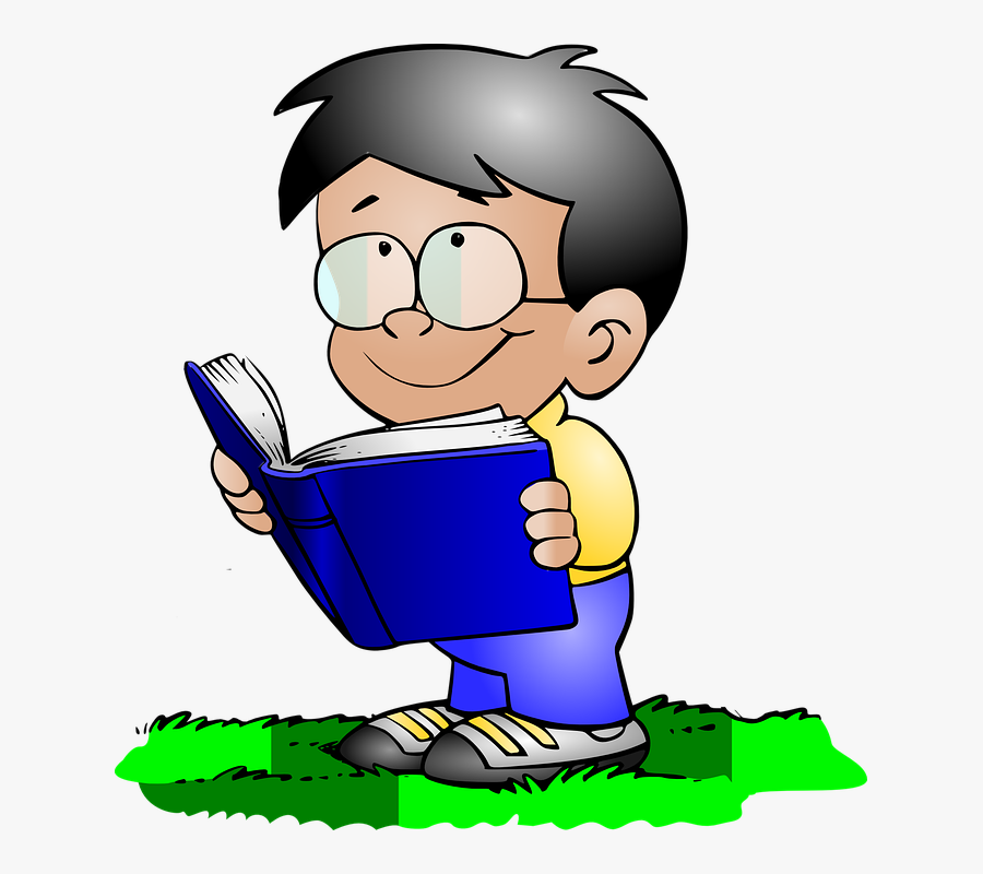 Boy Book Reding Child School Education Young - Reading Cliparts, Transparent Clipart