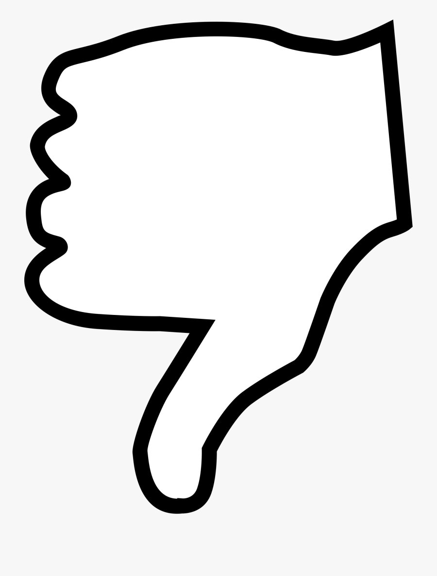 Clipart - Thumbs Down - Thumbs Down Clipart Black And White, Transparent Clipart