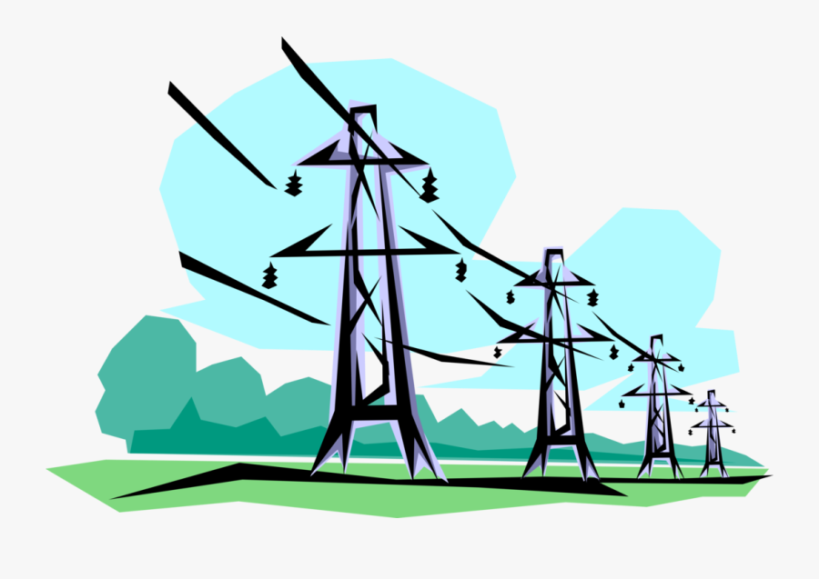 Openclipart Electrocution Electric Power Electricity - Transmission Lines Clip Art, Transparent Clipart