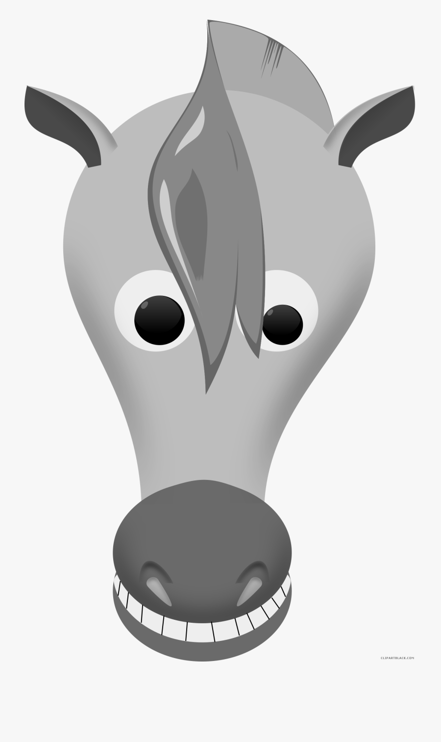 Transparent Cave Clipart - Face Horse Head Cartoon, Transparent Clipart