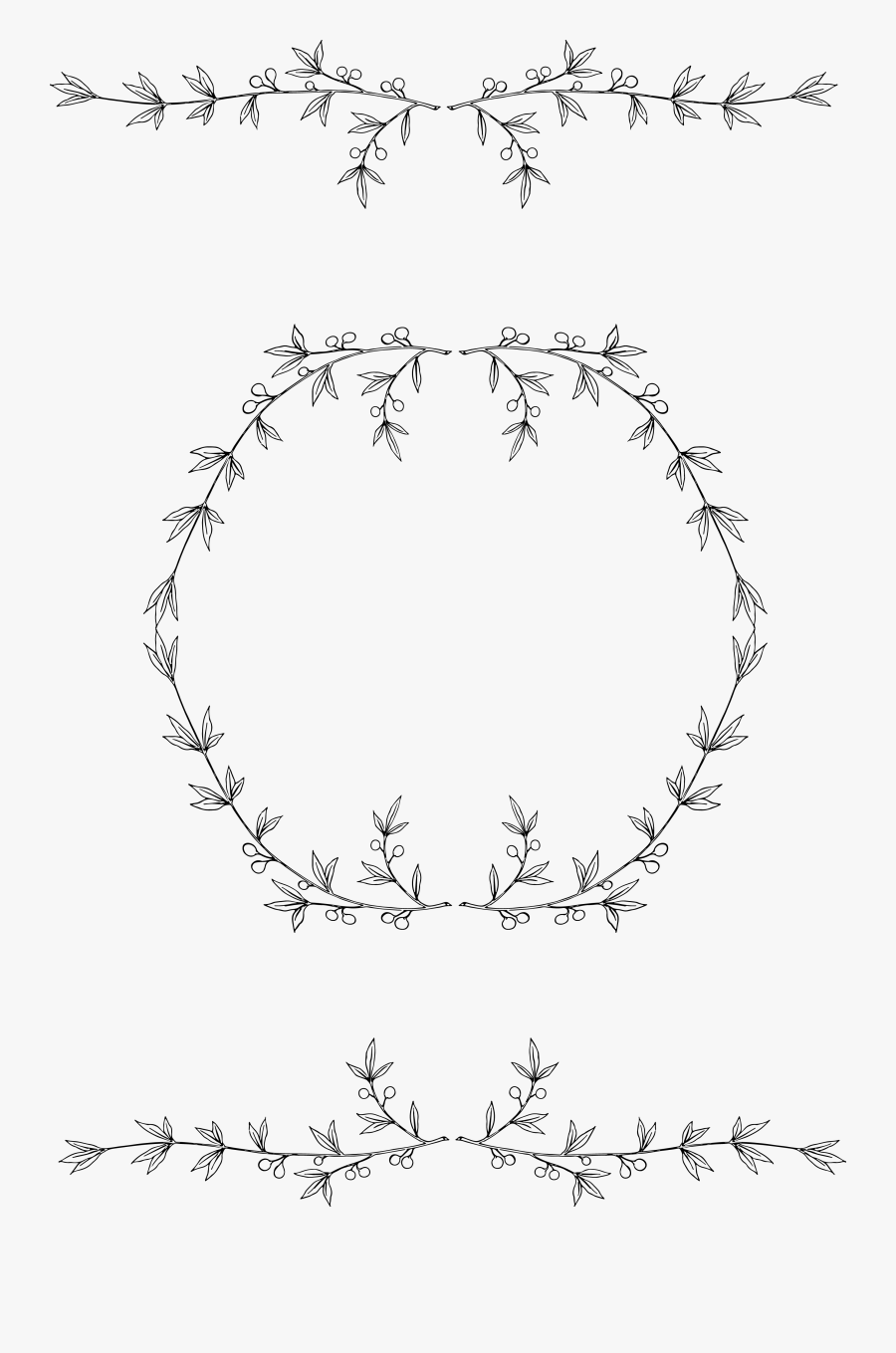 Vector Vintage Wreaths Free, Transparent Clipart