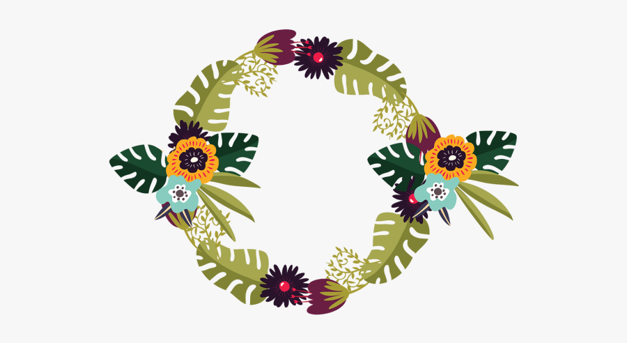 Clipart Forest Wreath - Tropical Wreath Png, Transparent Clipart