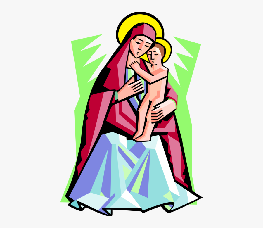 vector illustration of virgin mary mother of god with mary mother of jesus pik free transparent clipart clipartkey vector illustration of virgin mary