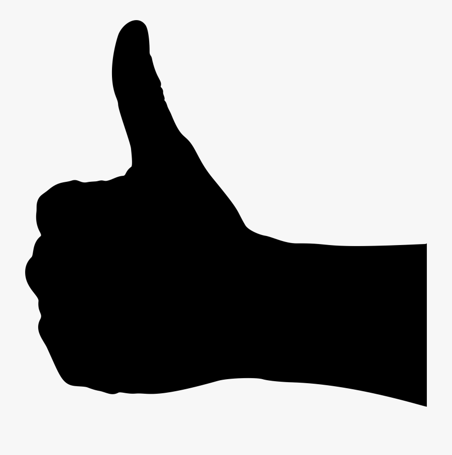 Nice Clipart Thumbs Up - Thumbs Up Silhouette Transparent, Transparent Clipart