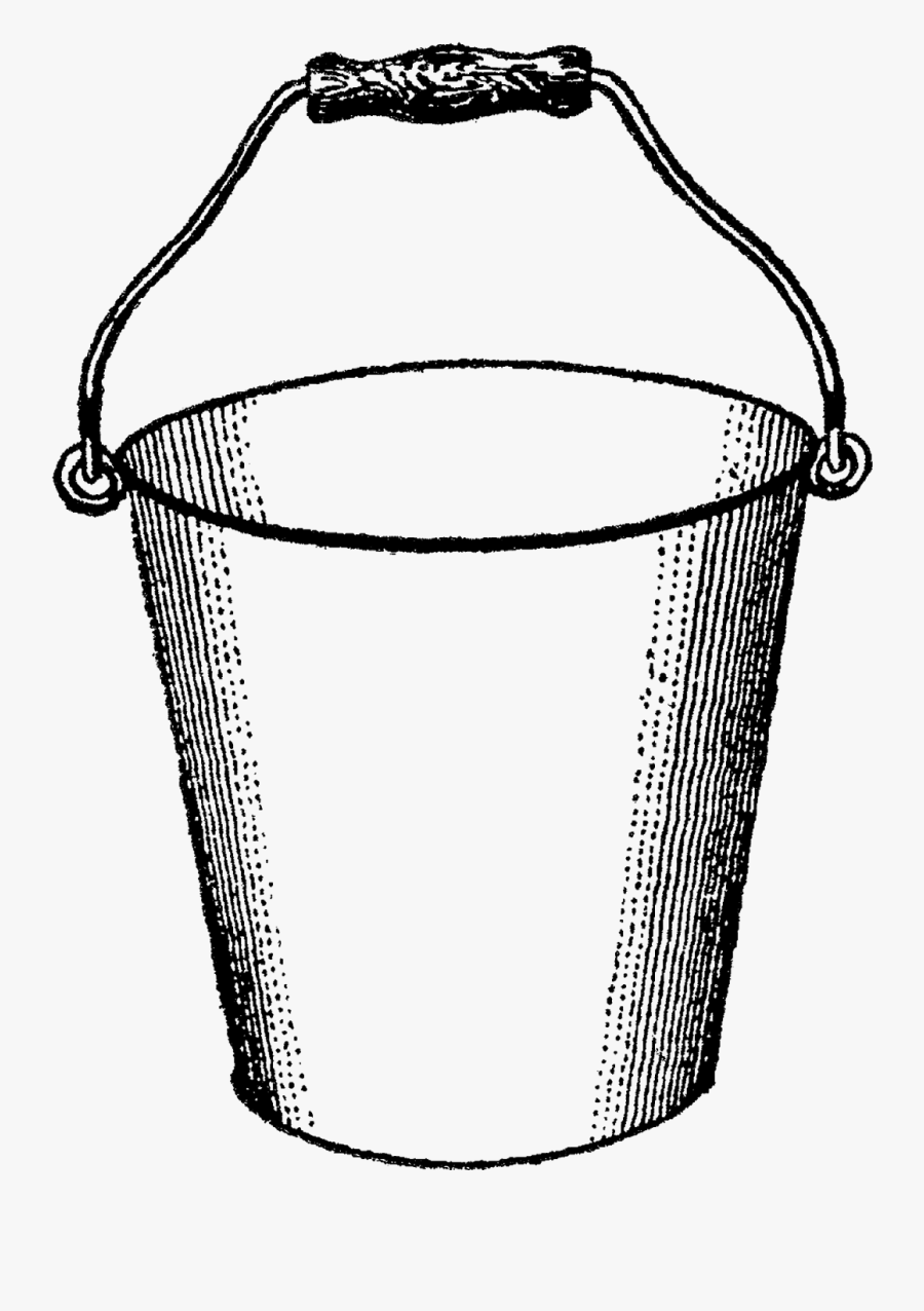 Free Printable Digital Transfer Of Gardening Clip Art - Flower Bucket Clip Art Black And White, Transparent Clipart