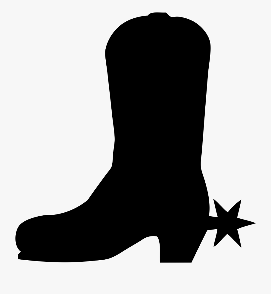 Cowboy Boot Silhouette Png Clipart , Png Download - Cowboy Boot, Transparent Clipart