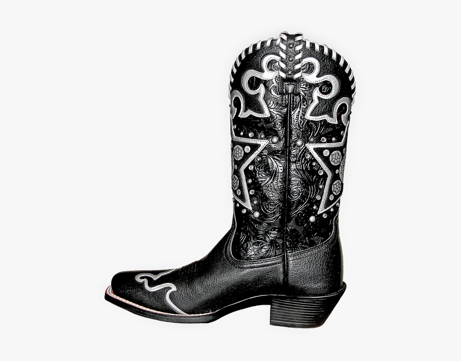 Black Cowboy Boot Png, Transparent Clipart
