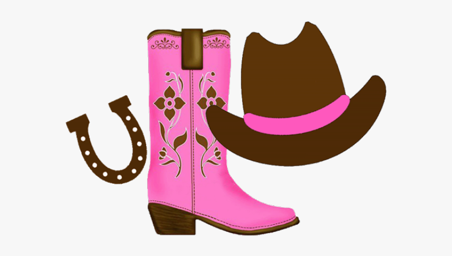 Pink Cowgirl Boots Clip Art, Transparent Clipart
