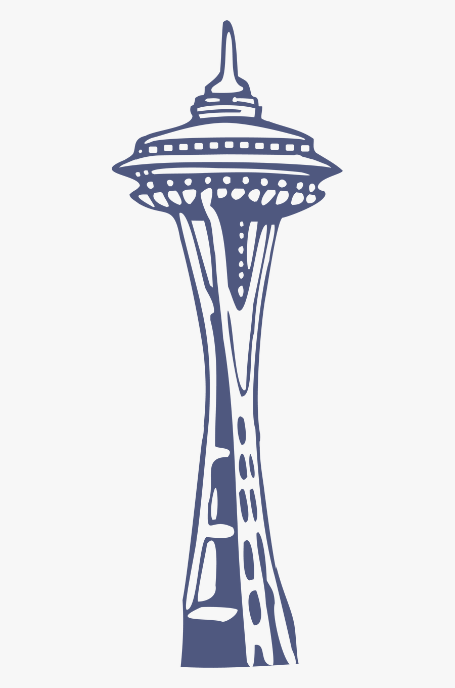 Space Needle Svg Cut File - Seattle Space Needle Tattoo, Transparent Clipart