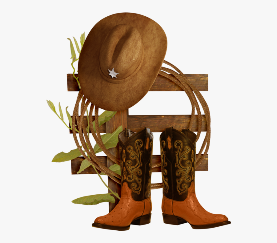 Clipart Hat Boot - Bottes De Cow Boy, Transparent Clipart