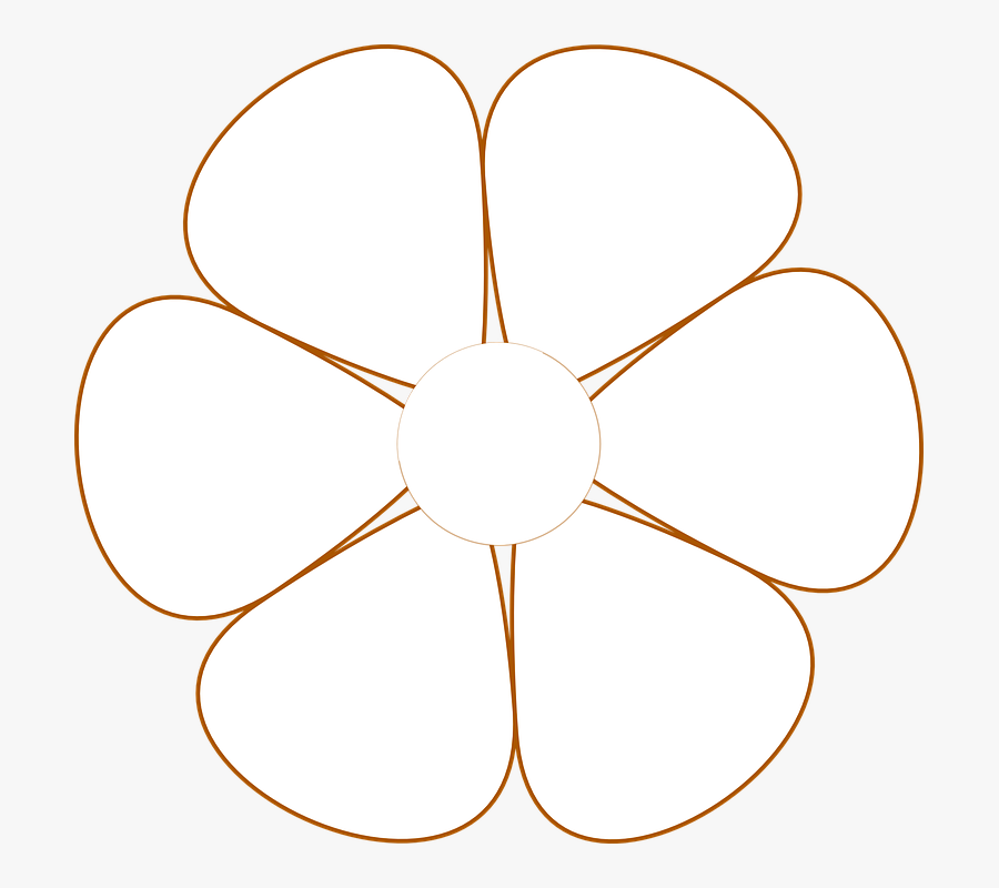 Flower, Spring, Daisy, Outline - Clip Art, Transparent Clipart