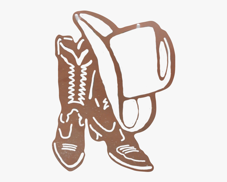 Cowboy Hat On A Boot, Transparent Clipart