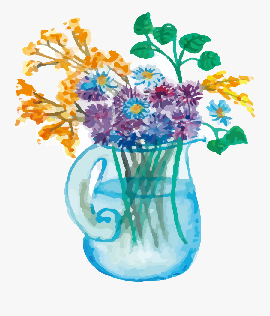 Transparent Flower Pot Clipart - Transparent Flower Pot Painting, Transparent Clipart