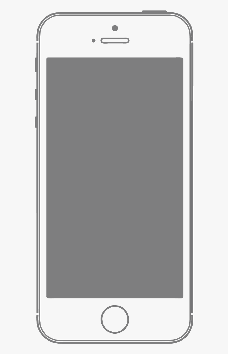 Smartphone Mobile Frame Material Feature Phone Vector - Vector Png White Smartphone, Transparent Clipart