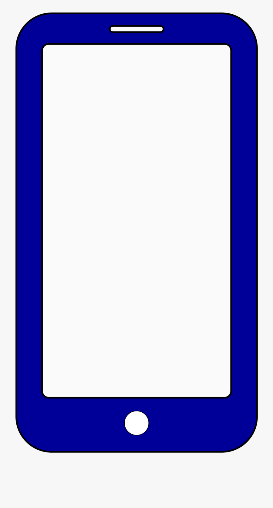 Mobile Icon Dark Blue, Transparent Clipart