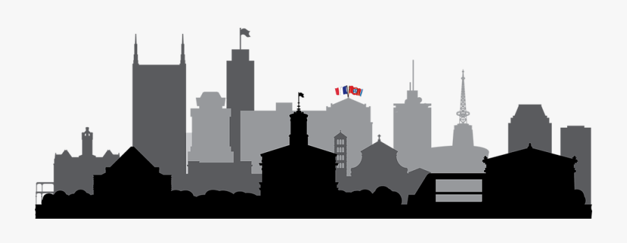 Transparent Nashville Skyline Silhouette Png - Nashville Skyline Art Free, Transparent Clipart