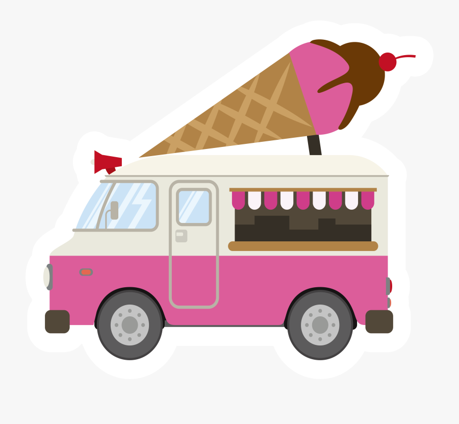 Vehicle Clipart Ice Cream - Ice Cream Truck Png, Transparent Clipart
