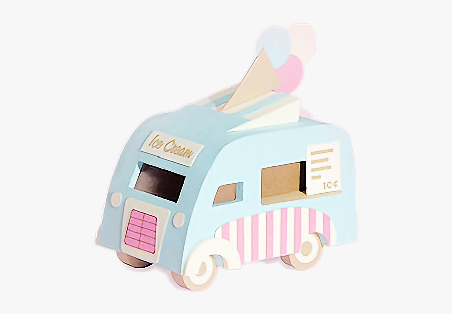 Icecream Truck💕 - Pastel Aesthetic Ice Cream Truck, Transparent Clipart