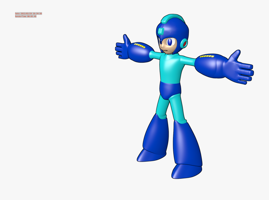 Classic Megaman 3d Model Clipart , Png Download Classic