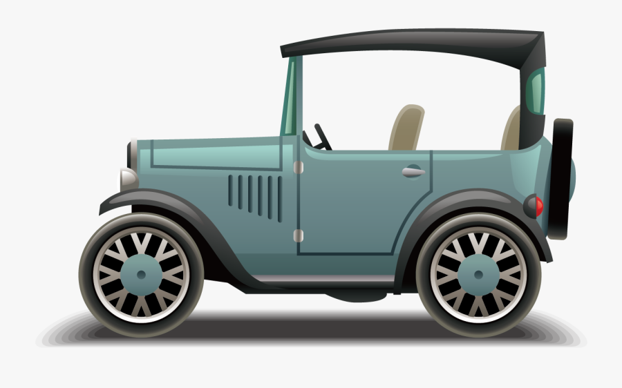 Car Vector Classic Side Euclidean Free Download Png - Old Cars Clip Art, Transparent Clipart
