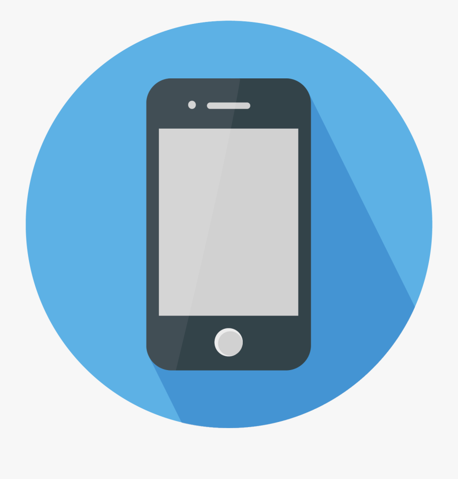 Cell Phone Icon Png -flat Design Icon - Phone Flat Design Png, Transparent Clipart