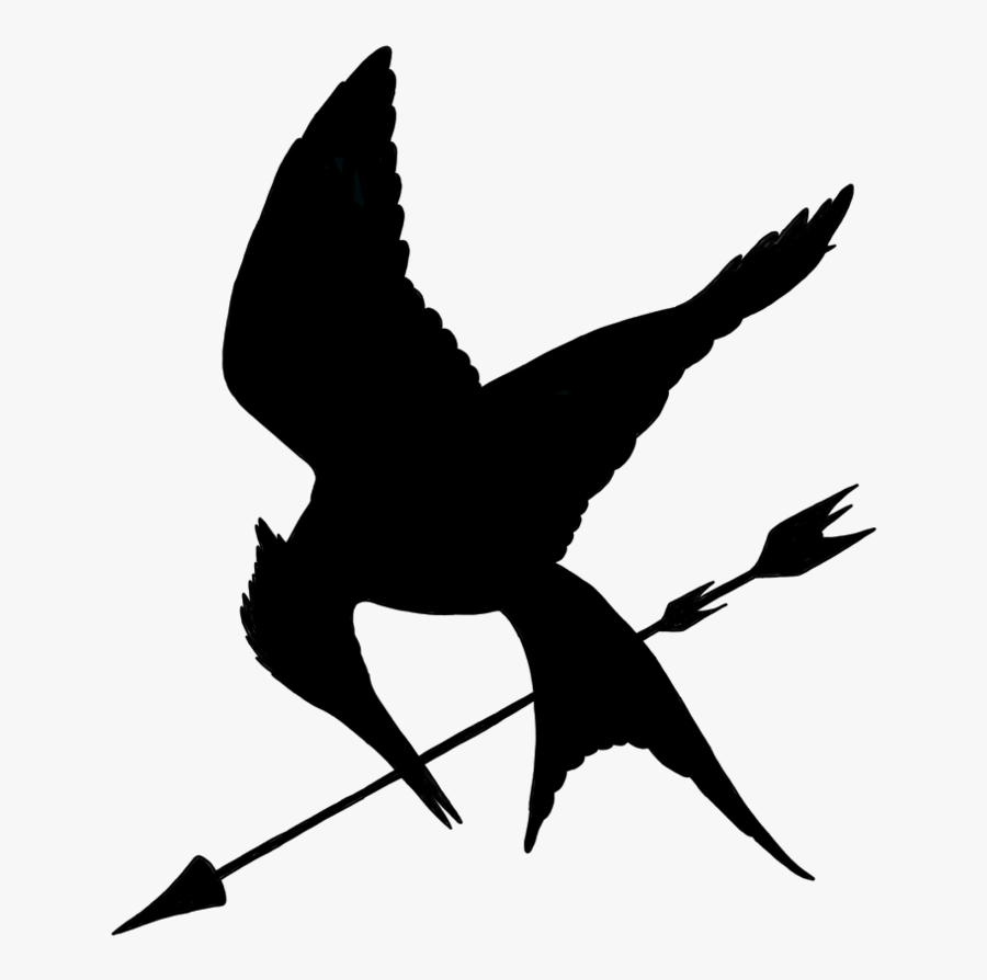 Minimalist Mockingjay With Arrow By Allheartsgoboom - Hunger Games Symbol Transparent, Transparent Clipart