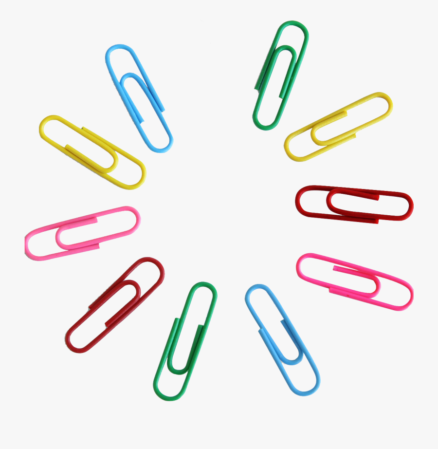 Freeuse Clip Pin Office - Colored Paper Clip Transparent Background, Transparent Clipart