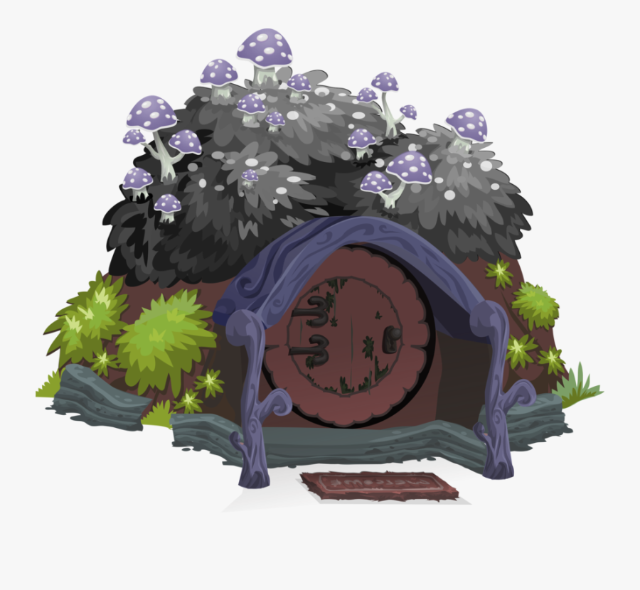 Purple,plant,flower - Hobbit House Clipart, Transparent Clipart