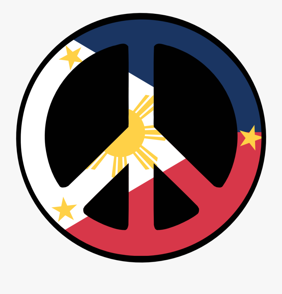 Philippines Peace Flag - Peace Sign Philippine Flag, Transparent Clipart