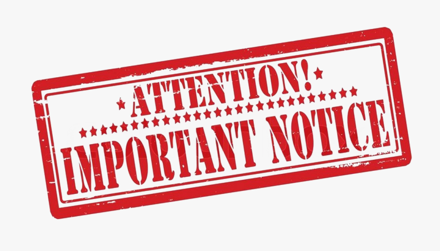 Notice Png Photo - Important Attention Png, Transparent Clipart