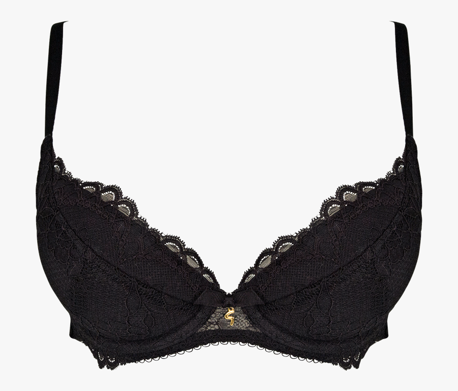 Gossard Superboost Lace Plunge Bra In Black - Black Bra Transparent Png, Transparent Clipart