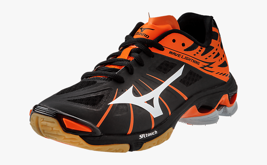 mizuno volleyball shoes black and orange
