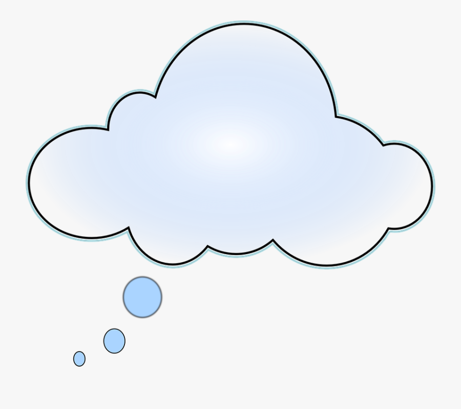 Transparent Thinking Cloud Png - Nube De Pensamiento Transparente, Transparent Clipart