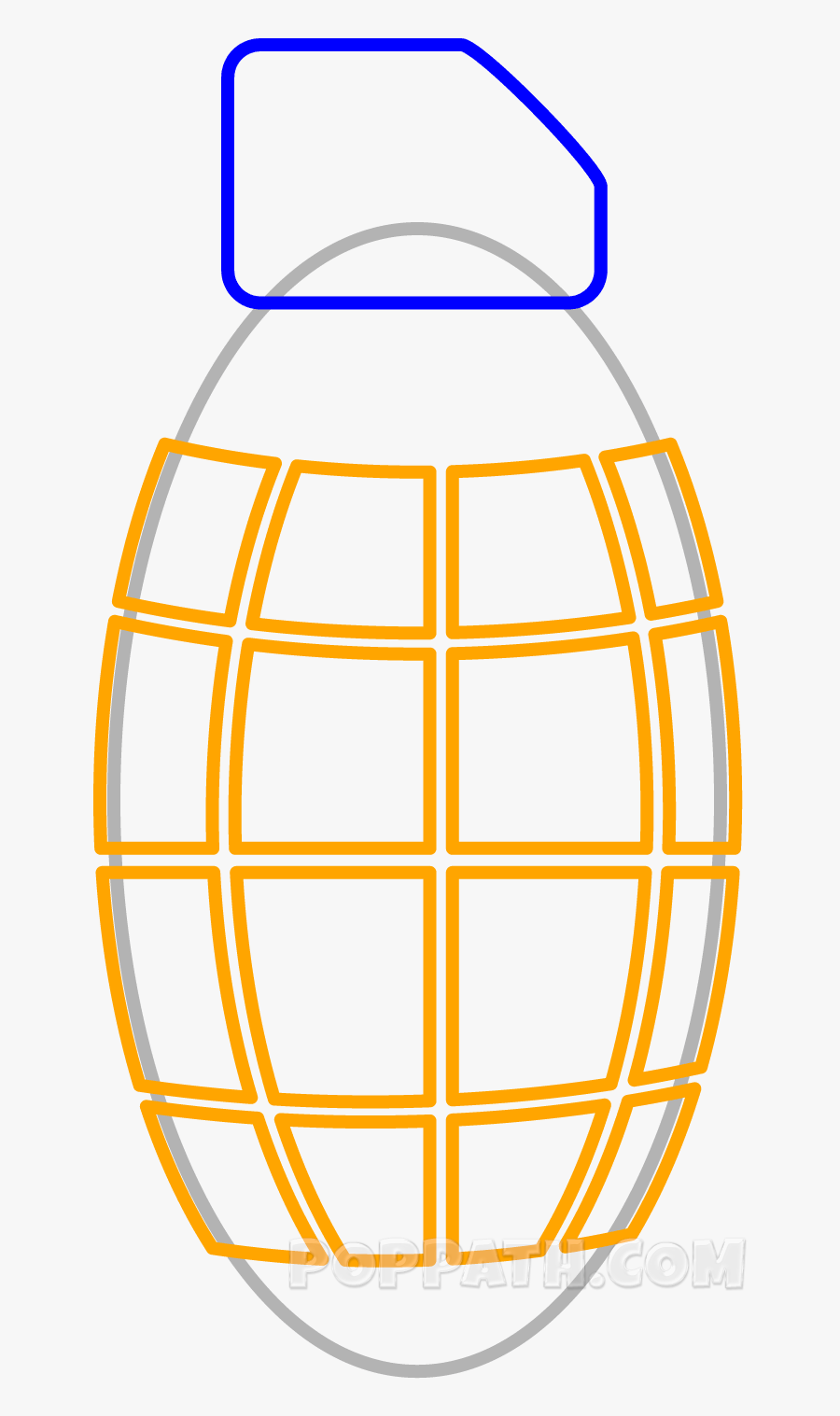 Clip Art Grenade Drawing - Grenade Line Drawing, Transparent Clipart