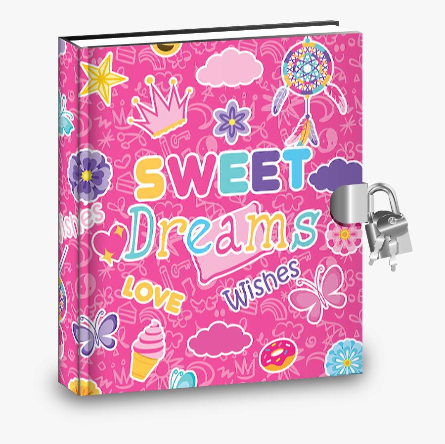 Girl Dream Catcher Kids Diary With Lock - Lock Diary Kids, Transparent Clipart