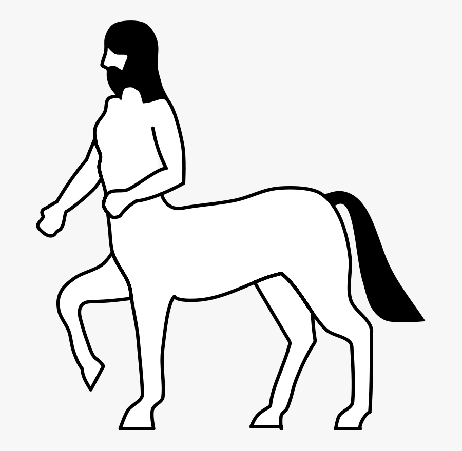 Heraldic Centaur - Centaur Greek Mythology Drawing, Transparent Clipart