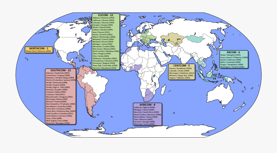 Clip Art Guam On World Map - Isthmus Of Panama World Map, Transparent Clipart