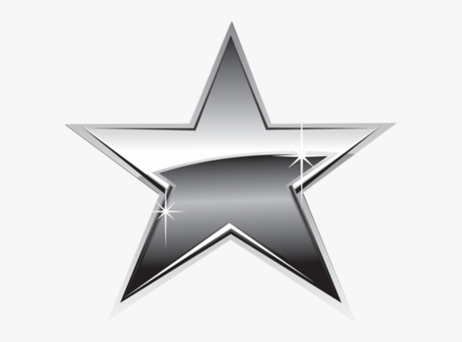 #ftestickers #silver #star #stars #estrela #gray #blackandwhite - Silver Star Clipart, Transparent Clipart