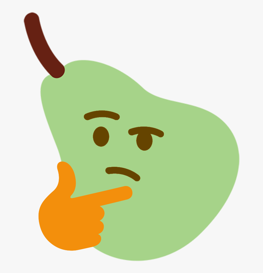 Pearthink Discord Emoji In - Transparent Thinking Emoji Meme, Transparent Clipart
