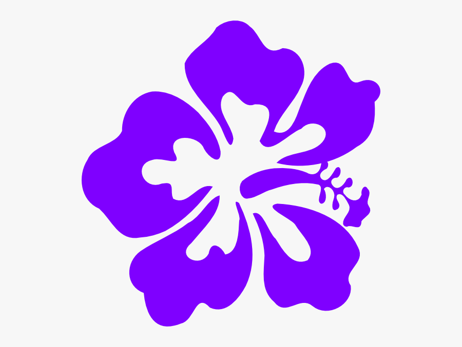Luau Clipart Purple Hawaiian Flower - Hawaiian Flower Clipart, Transparent Clipart