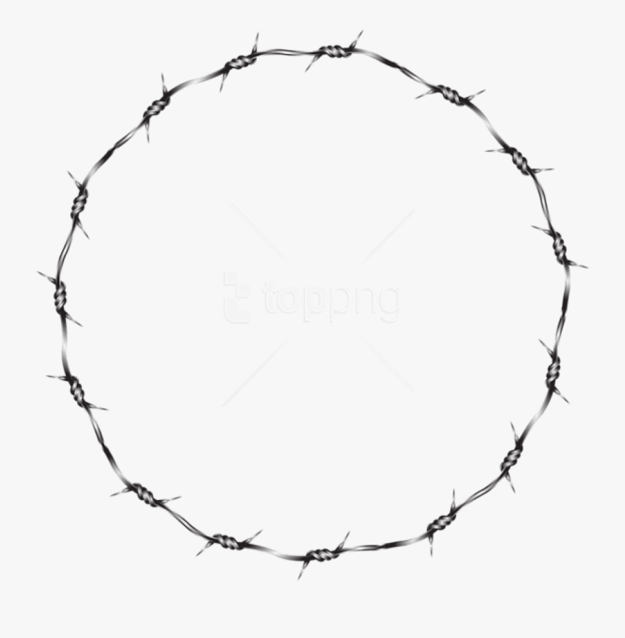 Transparent Barbed Wire Border Png - Barbed Wire In Circle Png, Transparent Clipart