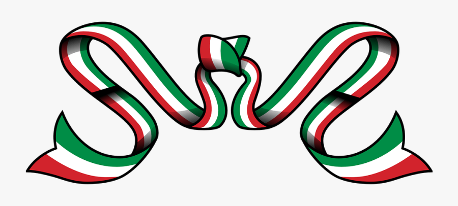 Green White And Red Ribbon, Transparent Clipart