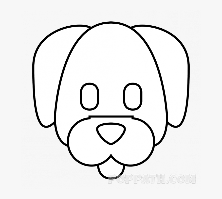 Draw A Emoji Dog Face, Transparent Clipart