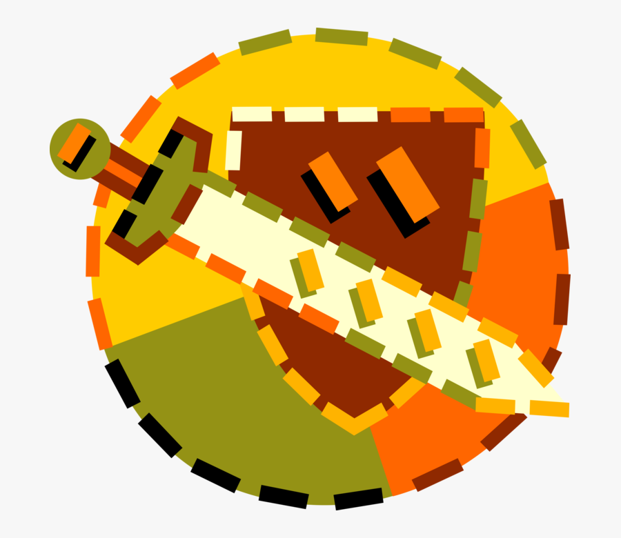 Vector Illustration Of Medieval Weapons Sword And Shield - Stadio San Paolo Settori, Transparent Clipart