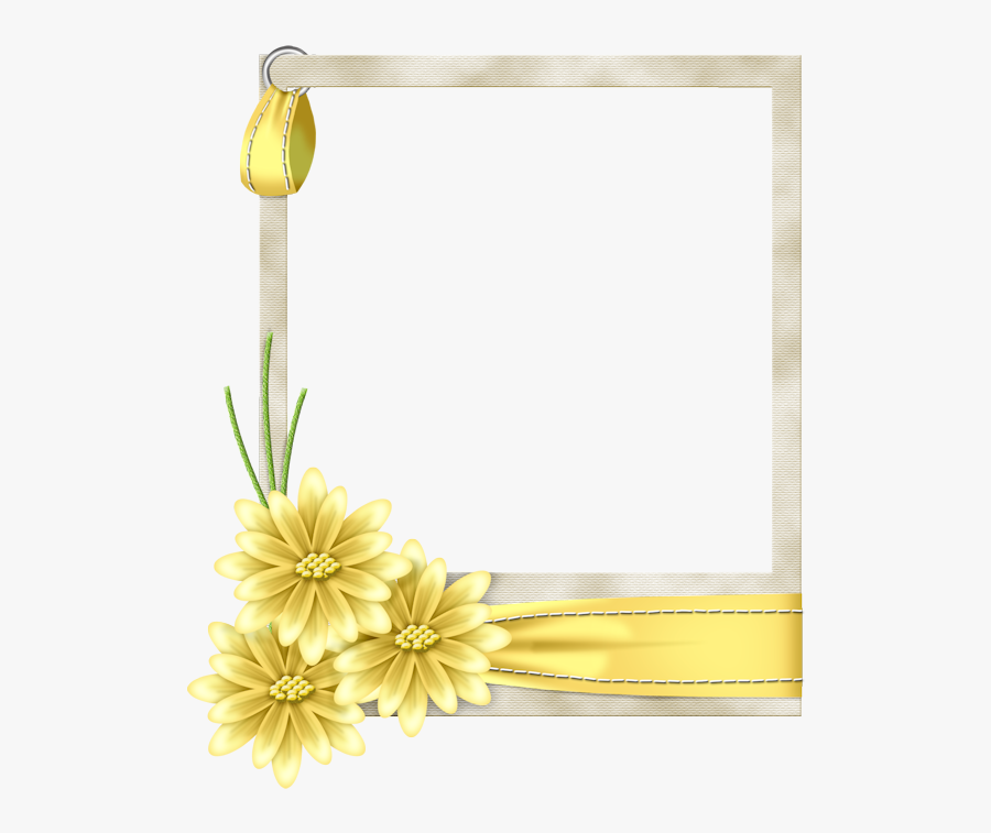 White Flower Frame Png, Transparent Clipart