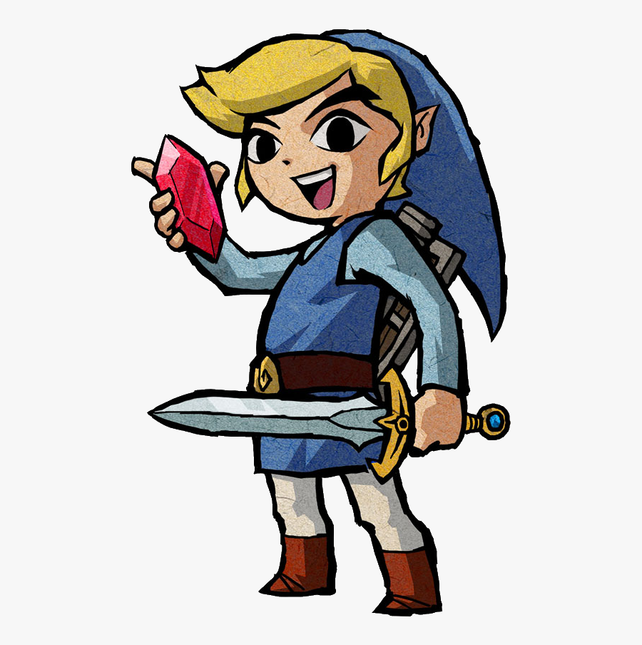 In Green , Bursts Into Your House And Just Starts Smashes - Zelda Four Swords Art, Transparent Clipart