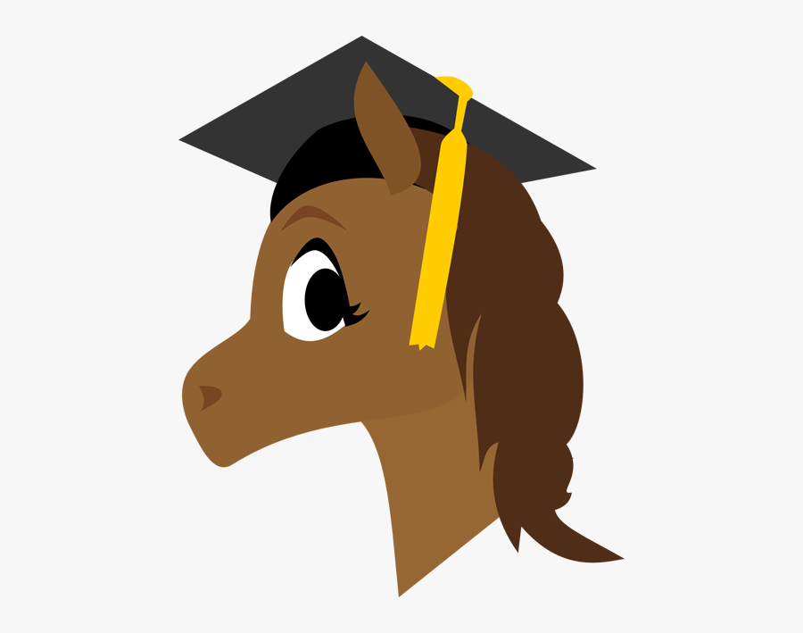 Horse With A Graduation Cap Clipart, Transparent Clipart