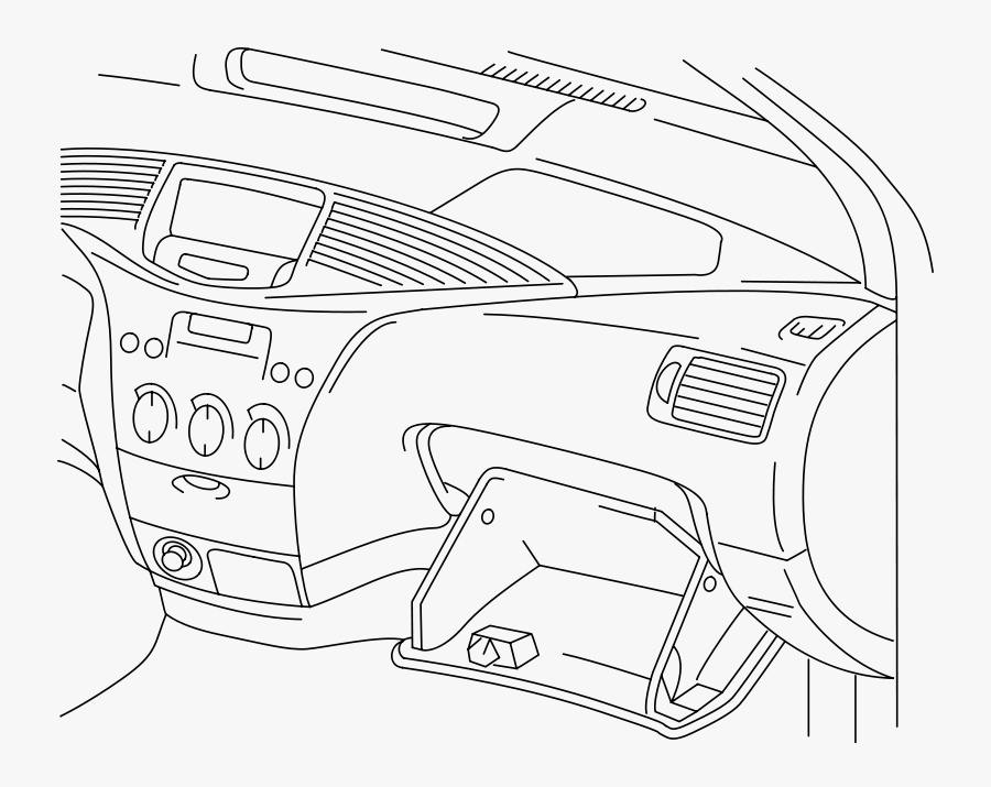 Automobile Dashboard - Drawing Of Car Dashboard, Transparent Clipart