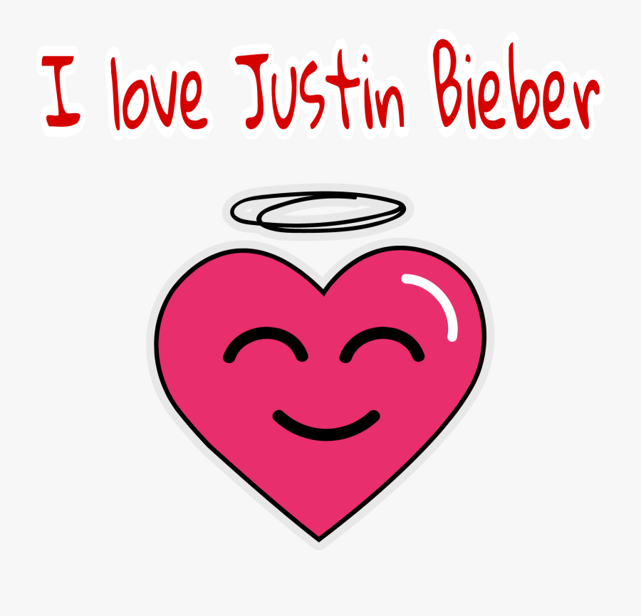 #i Love Justin Bieber - Heart, Transparent Clipart
